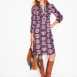 NWT Boden Pink Naomi Relaxed Jersey Dress, Size 6